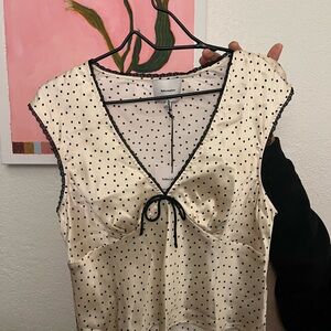 Polka Dot Silk Blouse